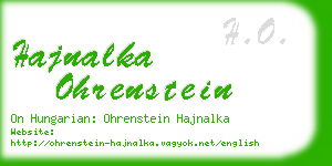 hajnalka ohrenstein business card